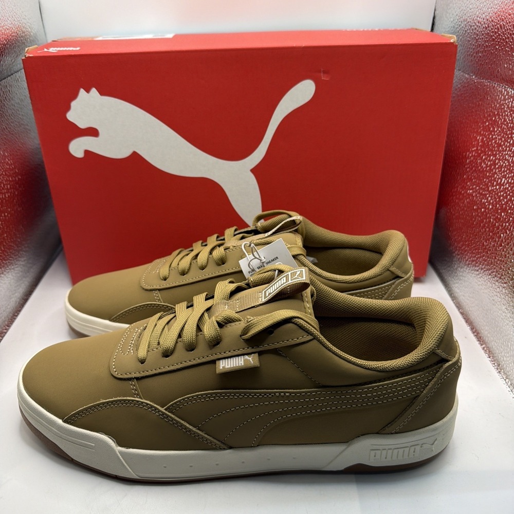 PUMA Men's Skate Court Buck‎ Sneaker Low Top Softfoam Brown Lace Up Size 10.5